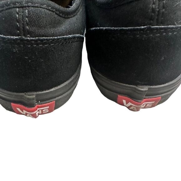 Vans suede low top kids size 7.5 women’s 6 kids old skool laced black sneakers - Picture 3 of 7